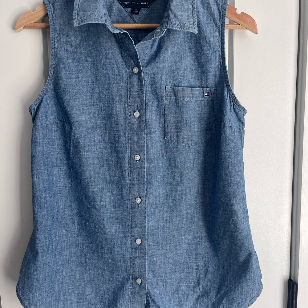 TOMMY HILFIGER |  Women's Blue Sleeveless Top
